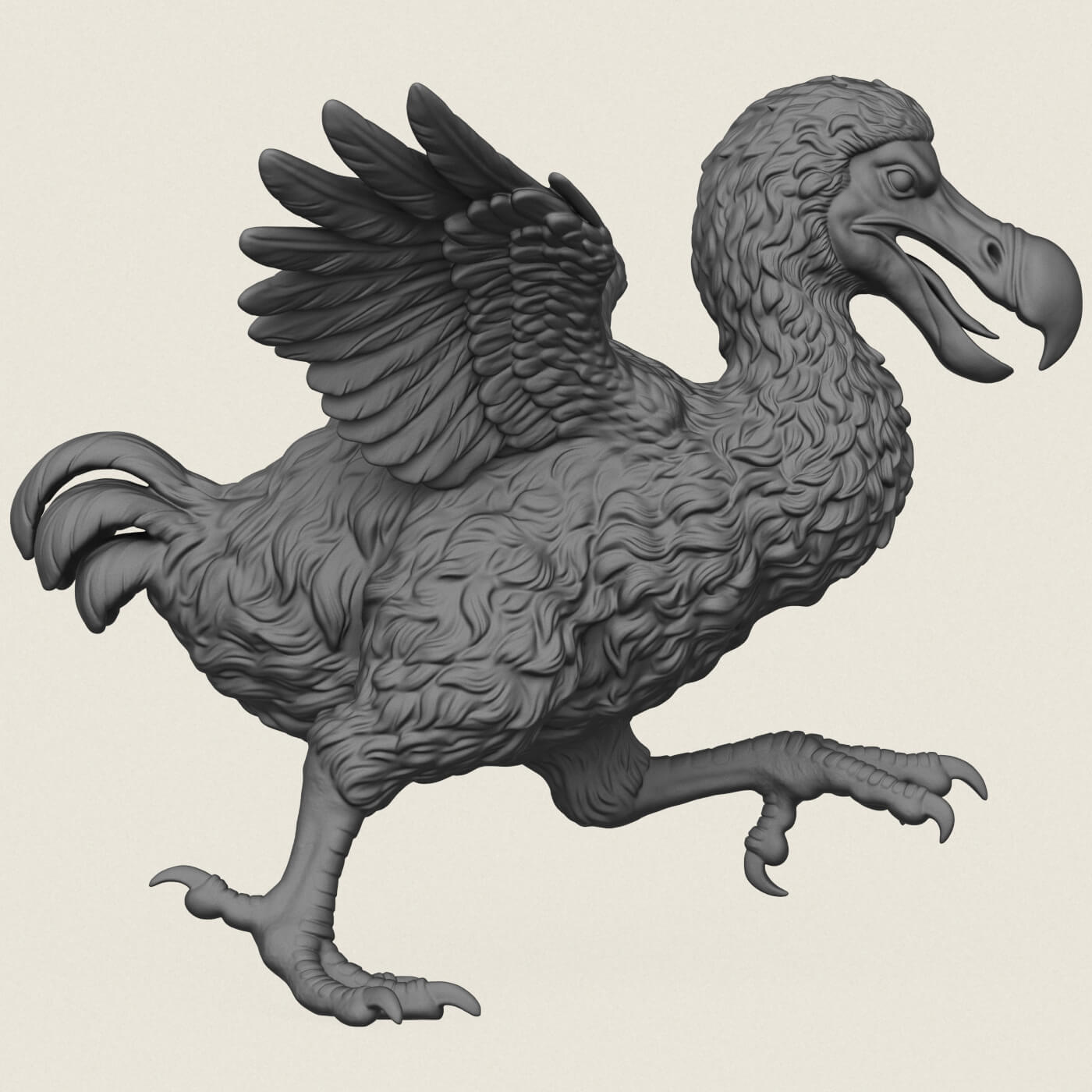 Dodo Bird Running 3D Model