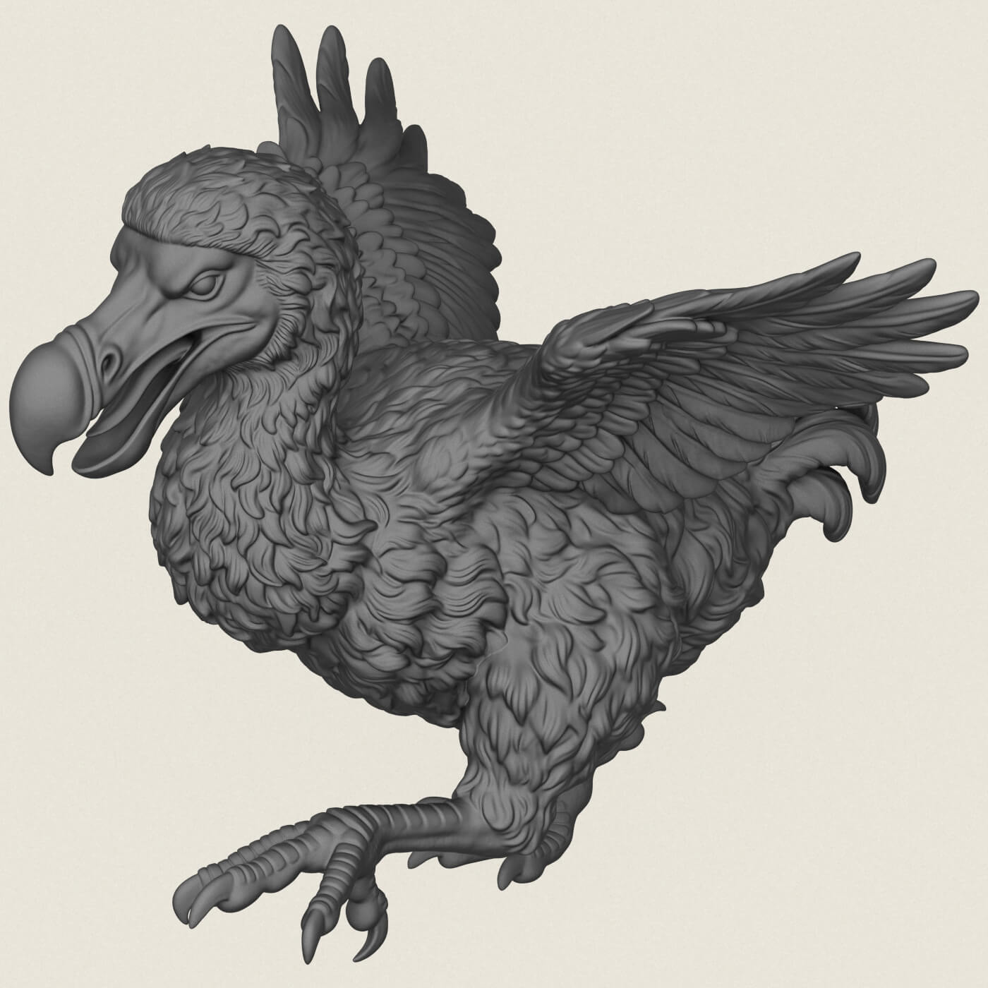 Dodo Bird Running 3D Model