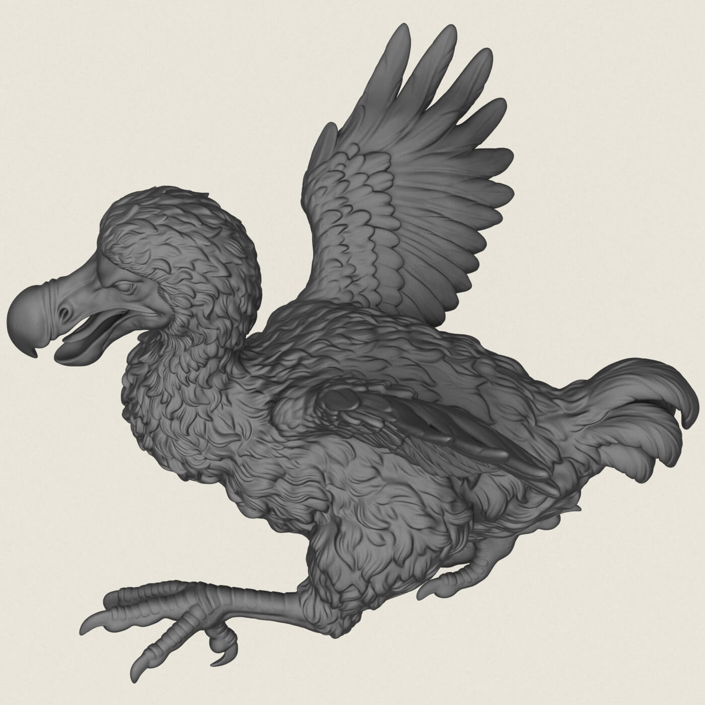 Dodo Bird Running 3D Model