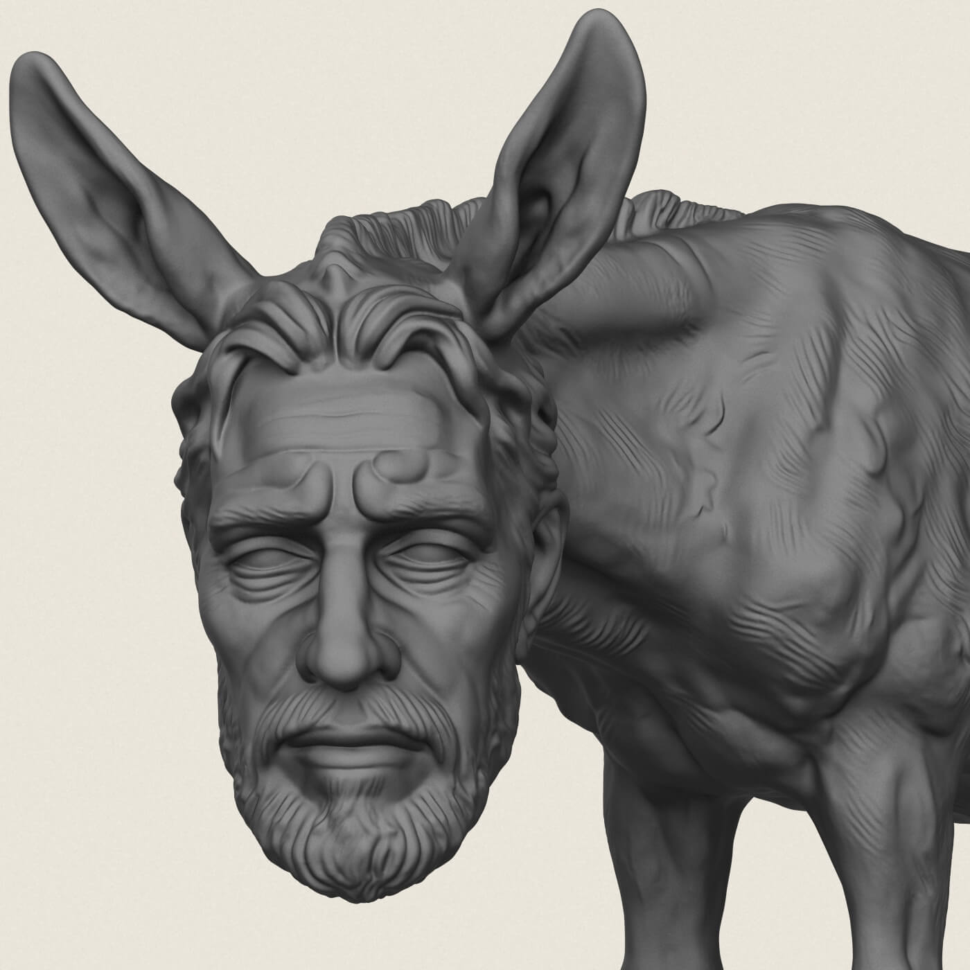 Donkey Man Miniature Toy 3D Model