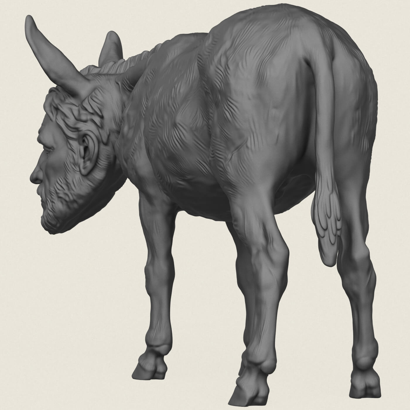 Donkey Man Miniature Toy 3D Model