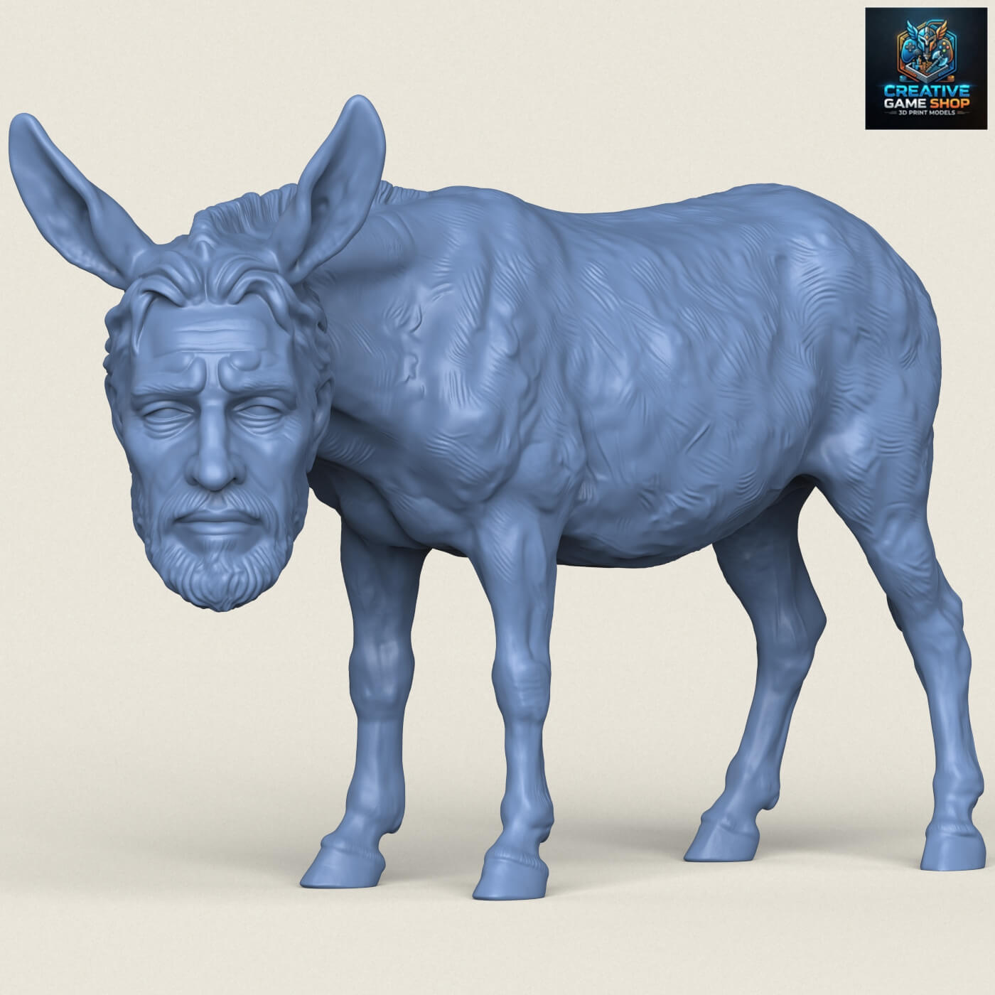 Donkey Man Miniature Toy 3D Model