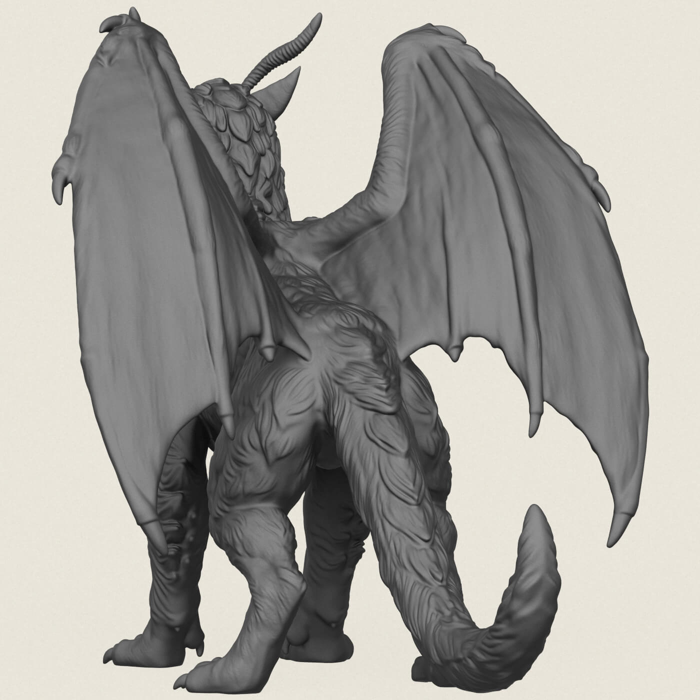 Feathered Dragon Miniature 3D Model