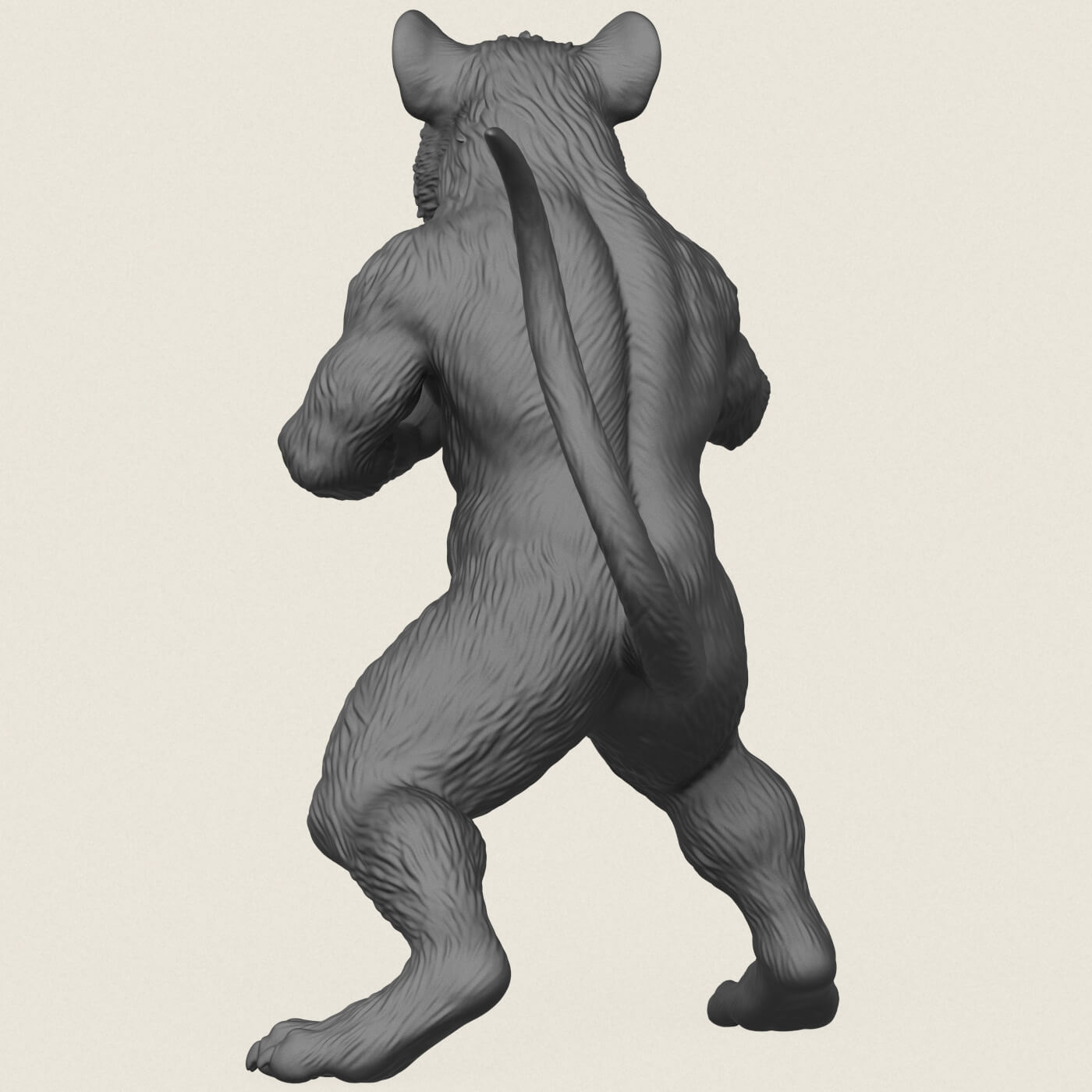 Fighter Rat Miniature Toy 3D Model