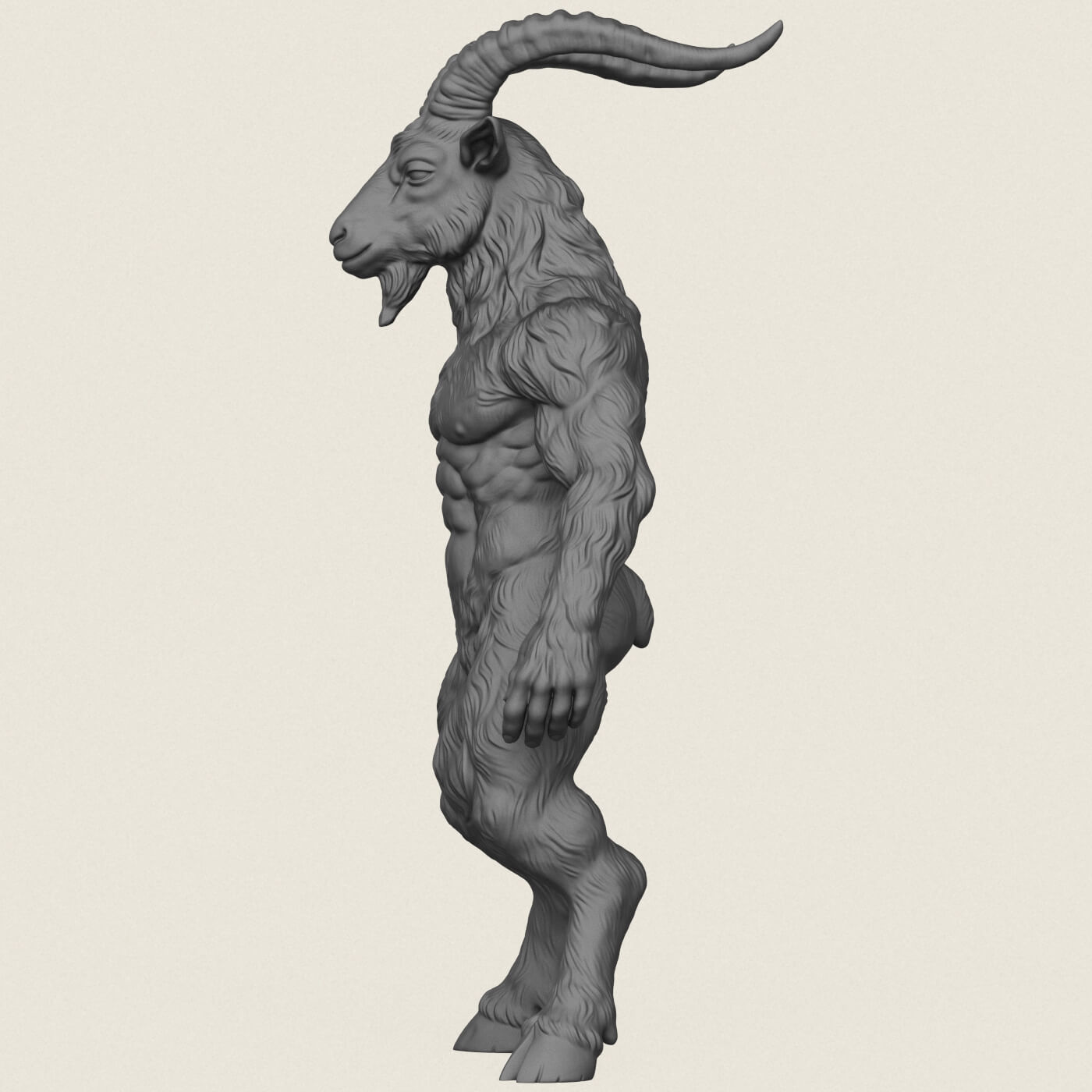 Goat Muscular Character 3D Model