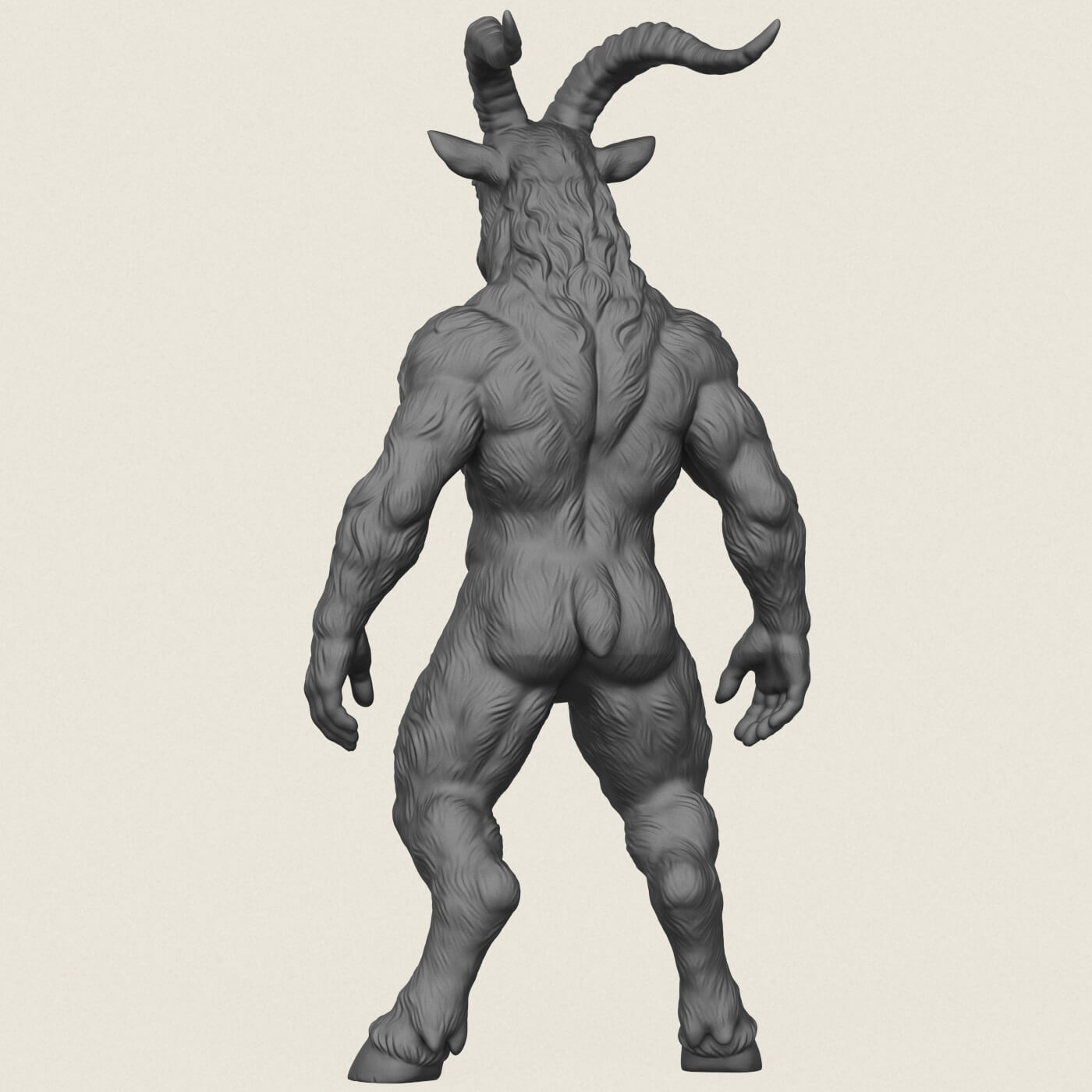Goat Muscular Character 3D Model
