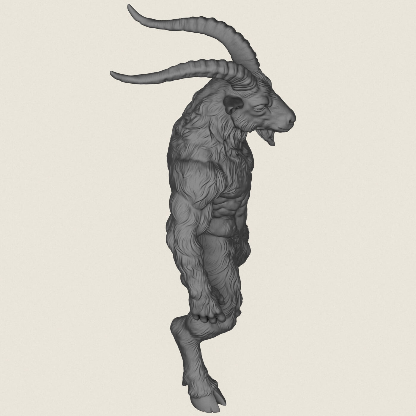 Goat Muscular Character 3D Model