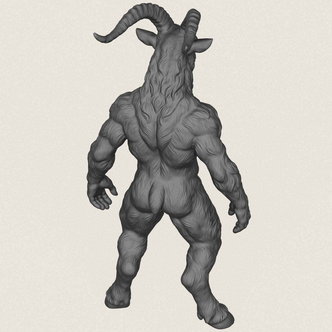 Goat Muscular Character 3D Model