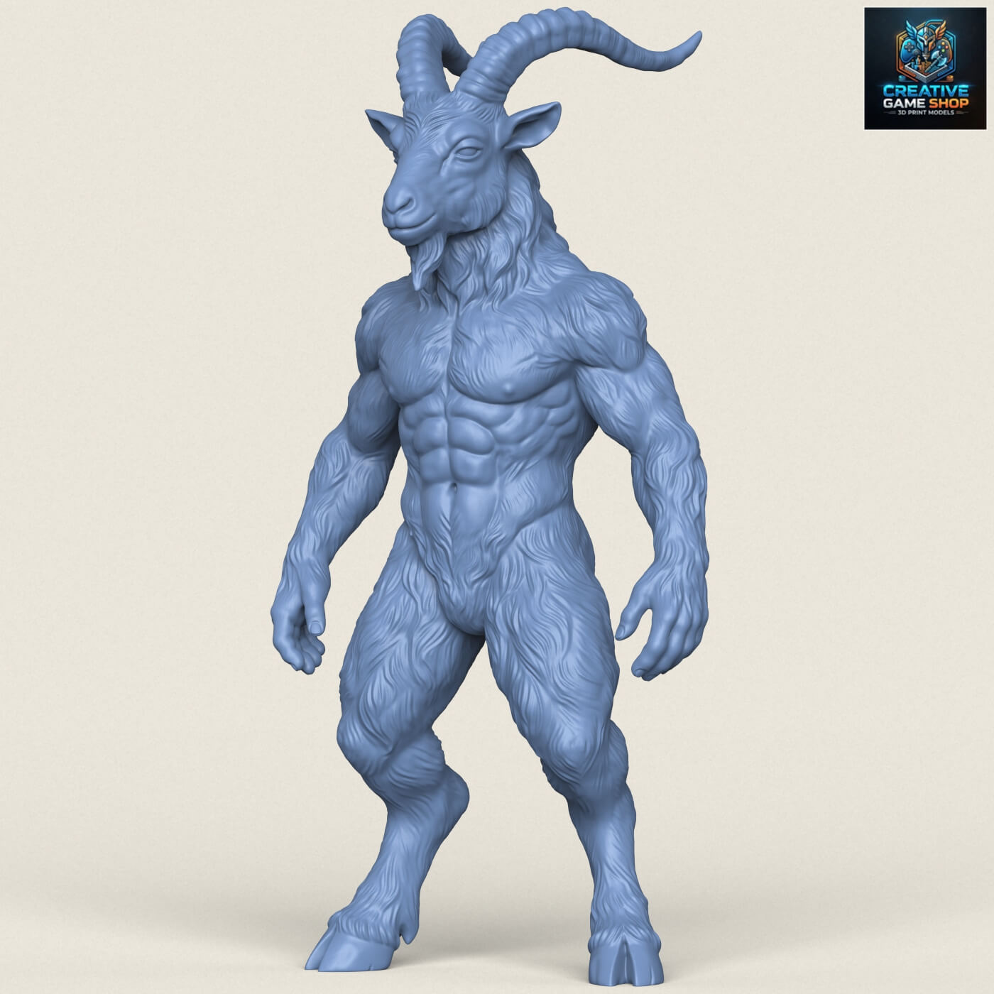 Goat Muscular Character 3D Model