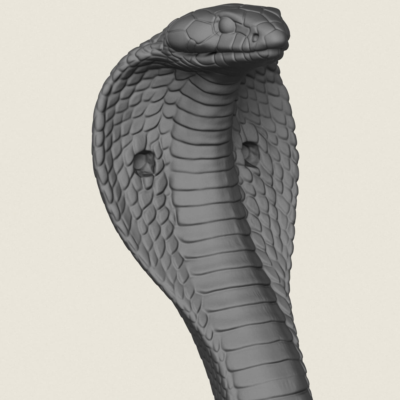 King Cobra Snake 3D Model