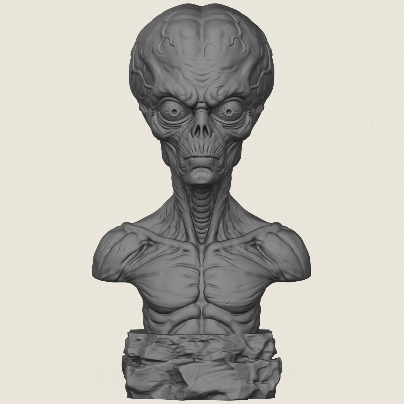 Mars Attacks Alien Bust 3D Model