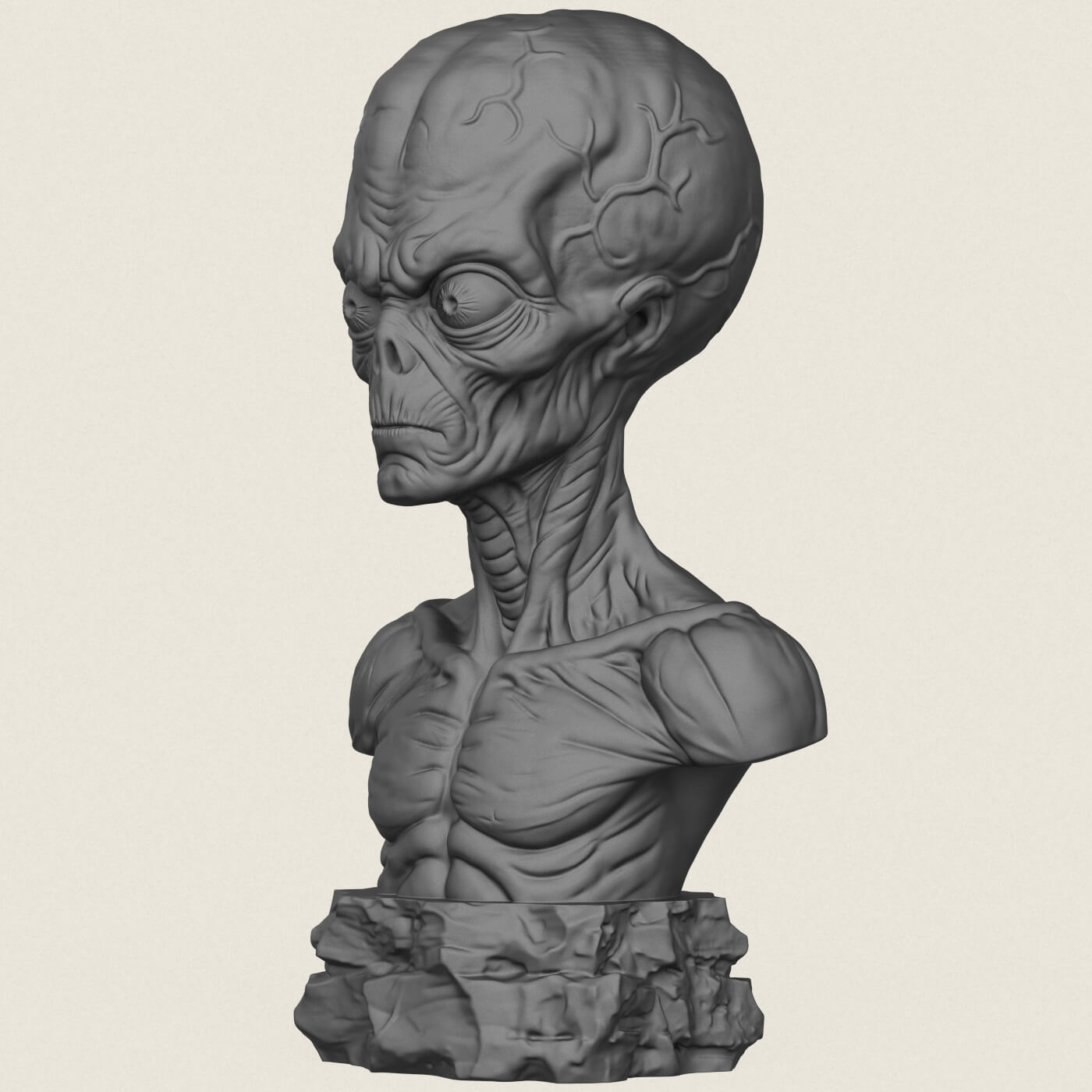Mars Attacks Alien Bust 3D Model