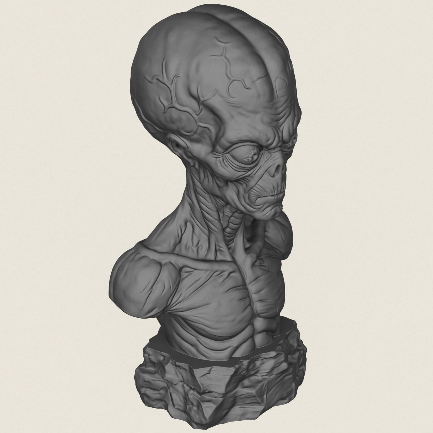 Mars Attacks Alien Bust 3D Model