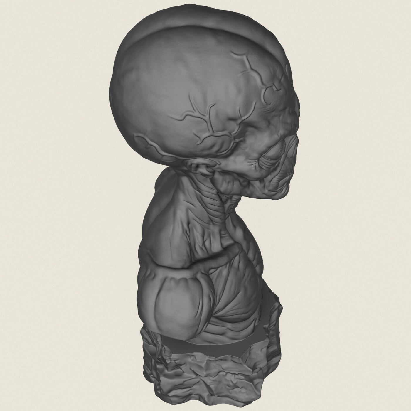 Mars Attacks Alien Bust 3D Model