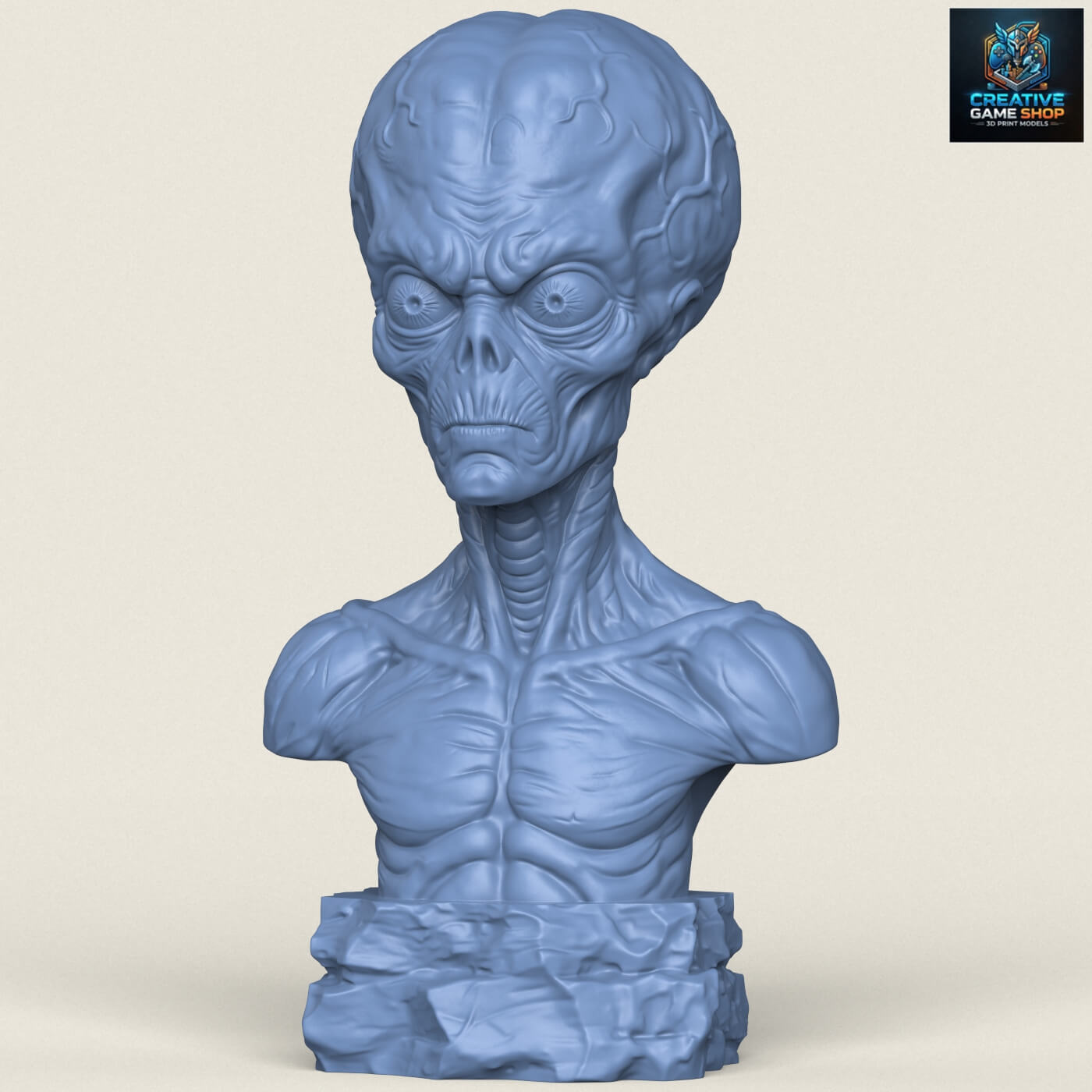 Mars Attacks Alien Bust 3D Model
