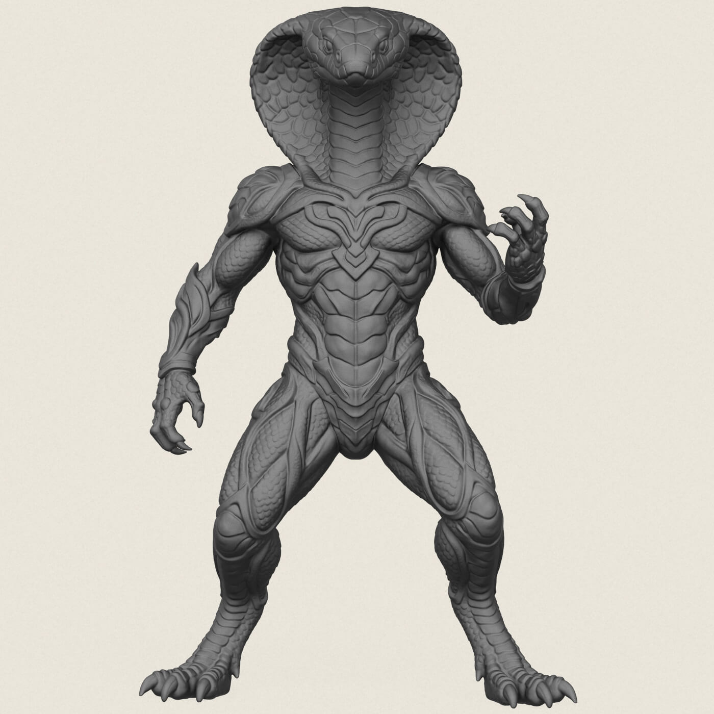 Monster Cobra Snake Character 3D Model