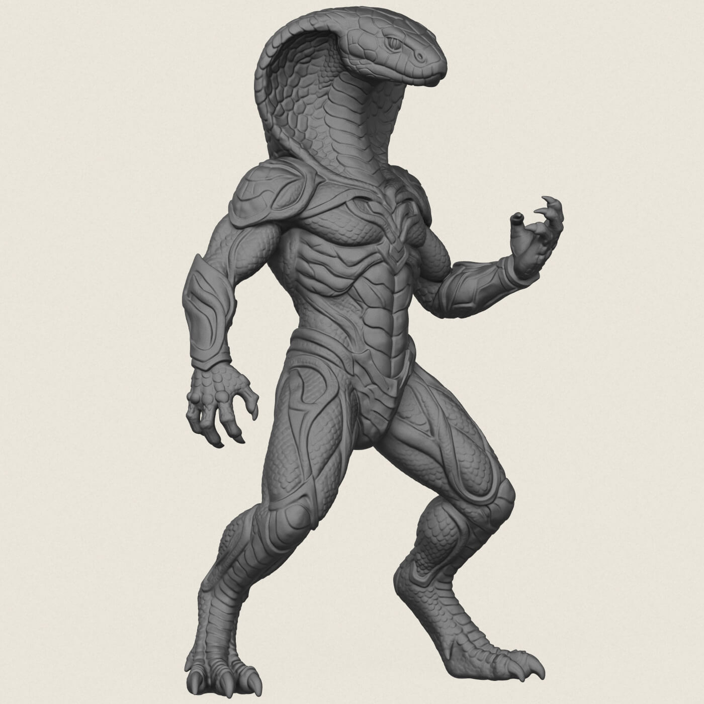 Monster Cobra Snake Character 3D Model