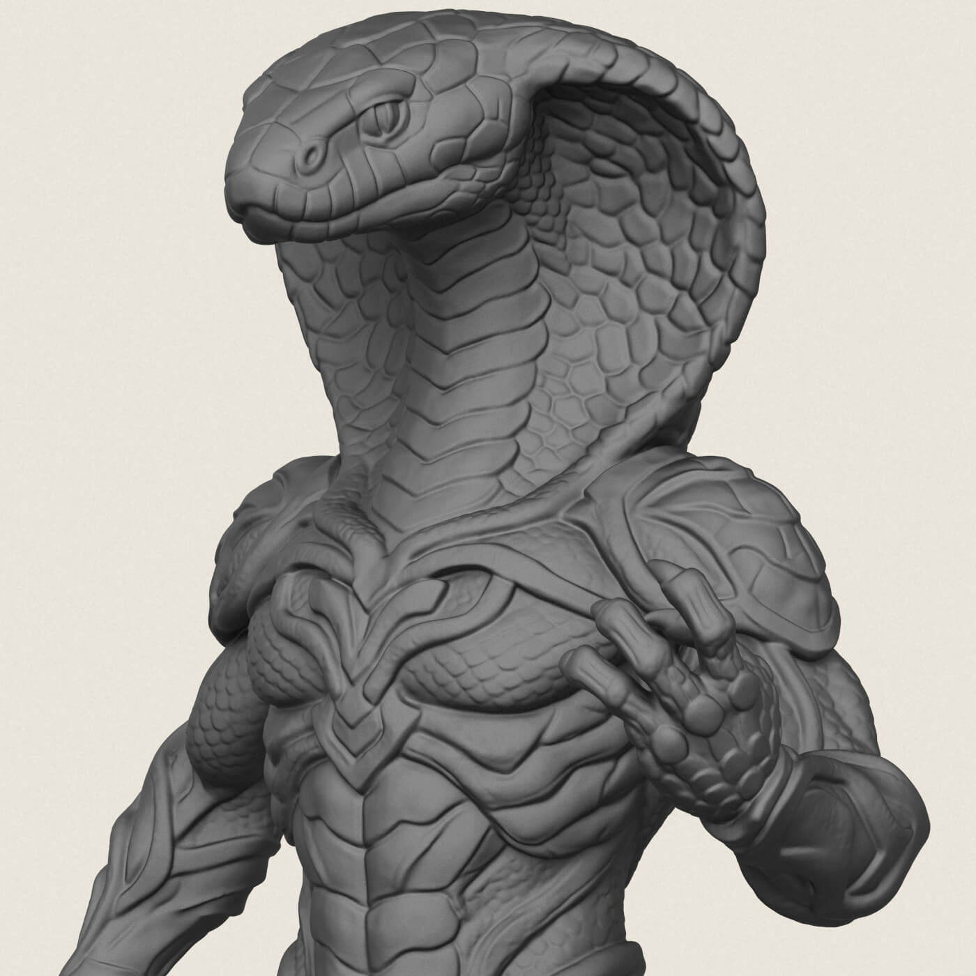 Monster Cobra Snake Character 3D Model