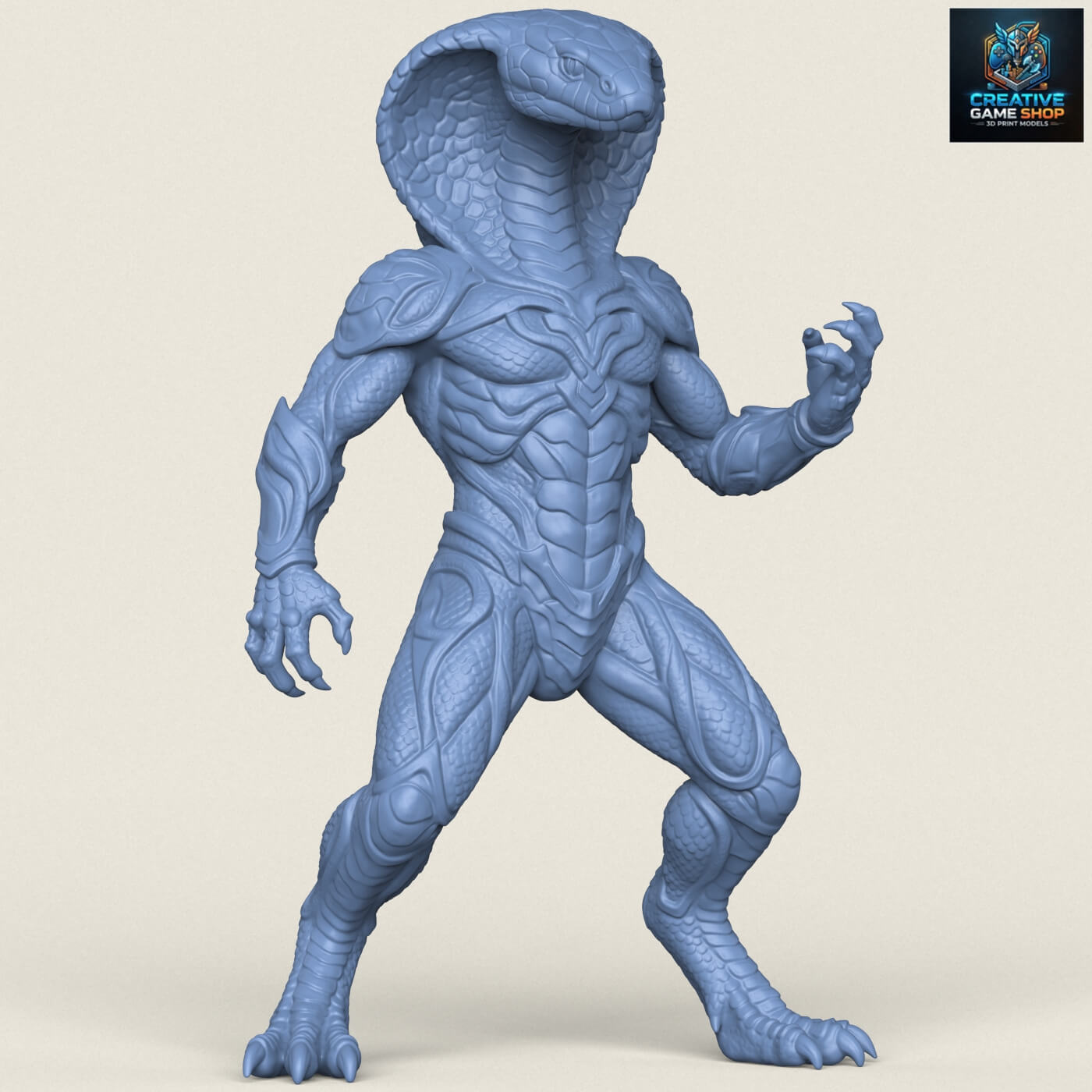 Monster Cobra Snake Character 3D Model