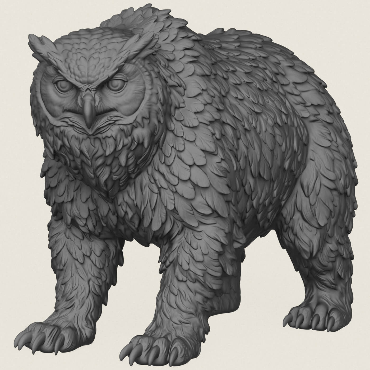 Owlbear Mythical Creature 3D Model