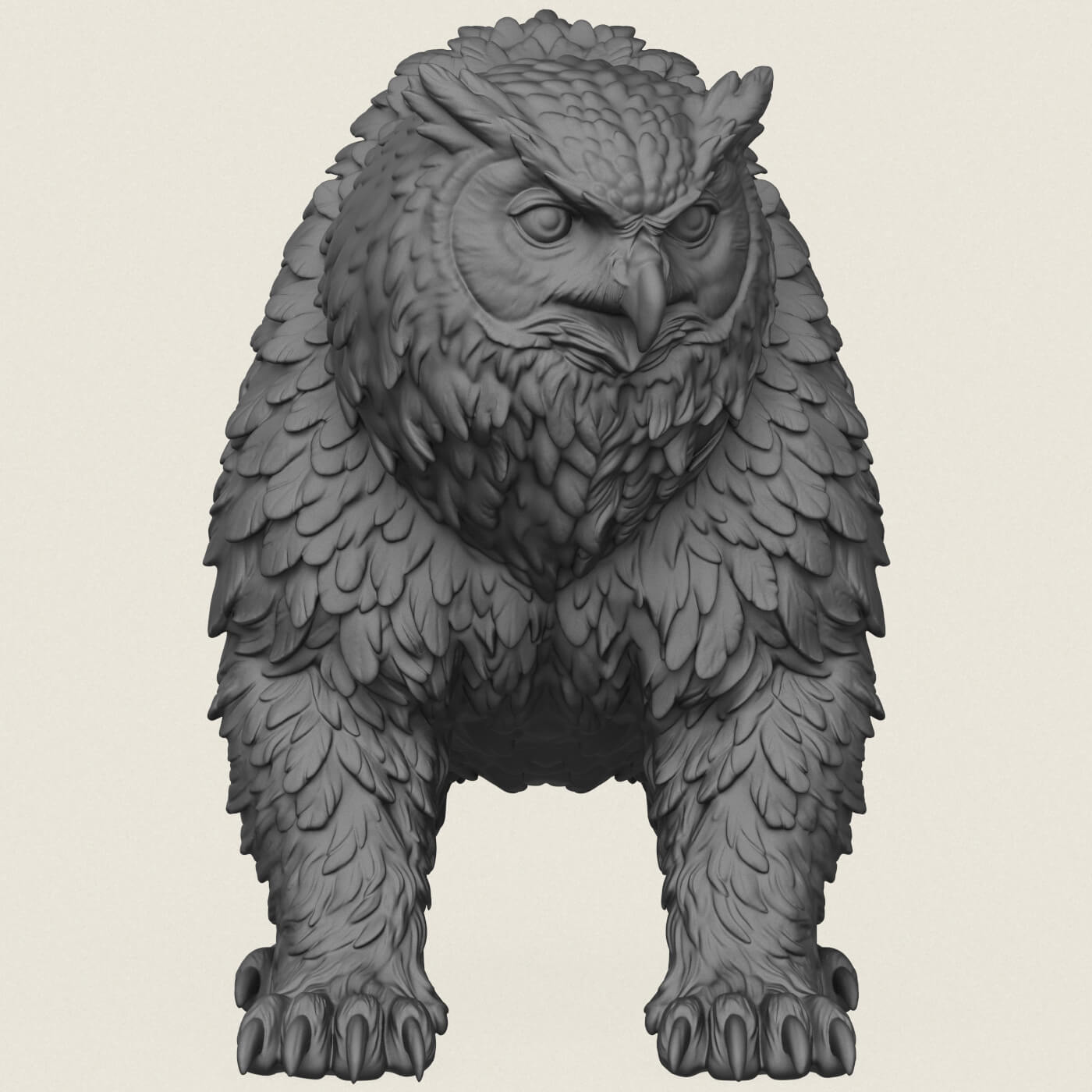 Owlbear Mythical Creature 3D Model