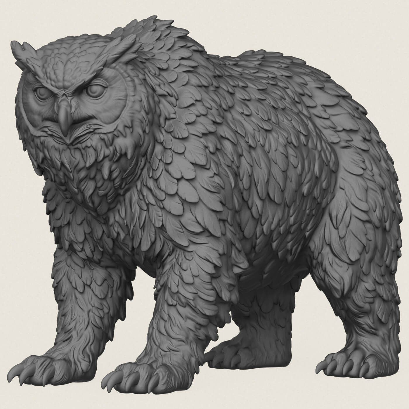 Owlbear Mythical Creature 3D Model