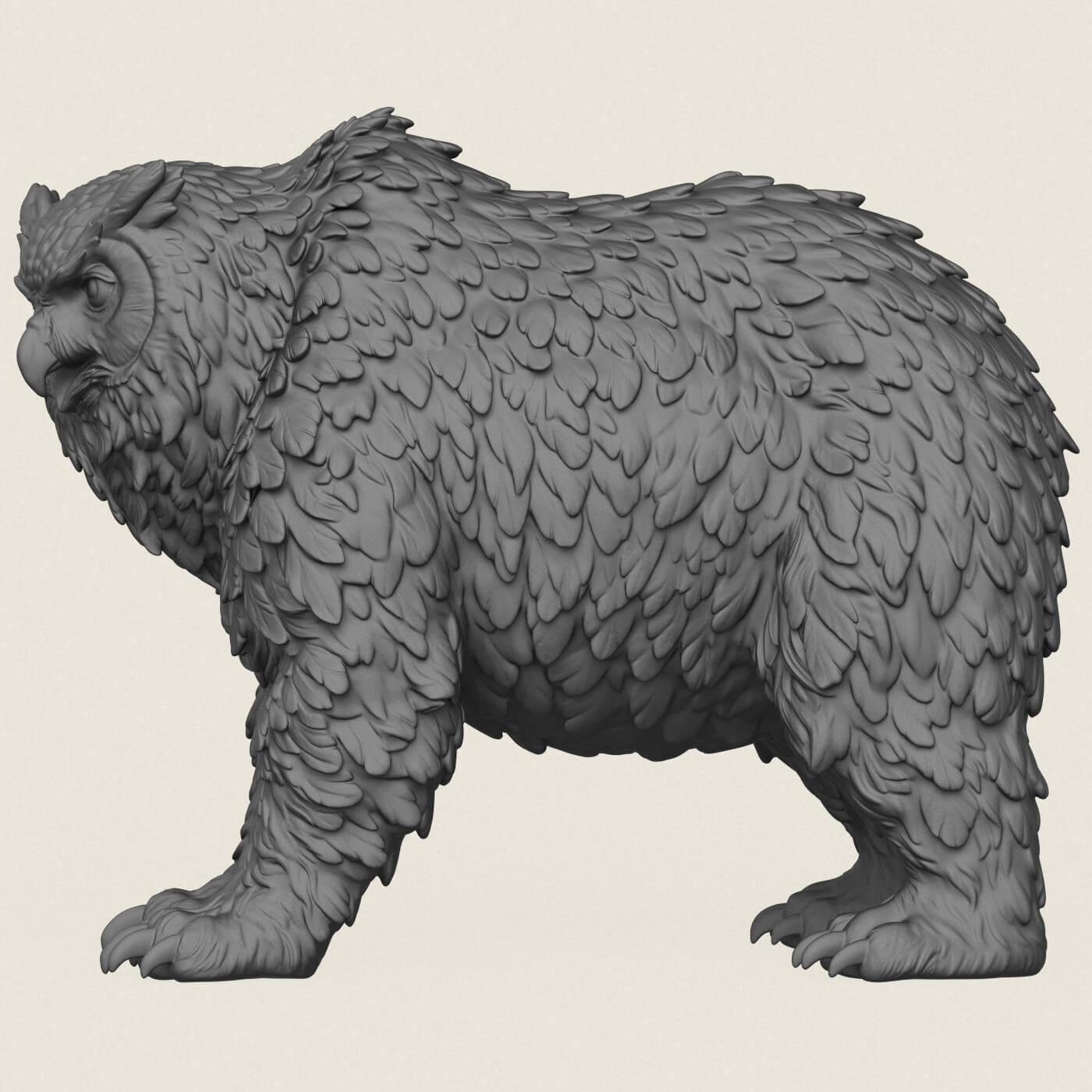 Owlbear Mythical Creature 3D Model