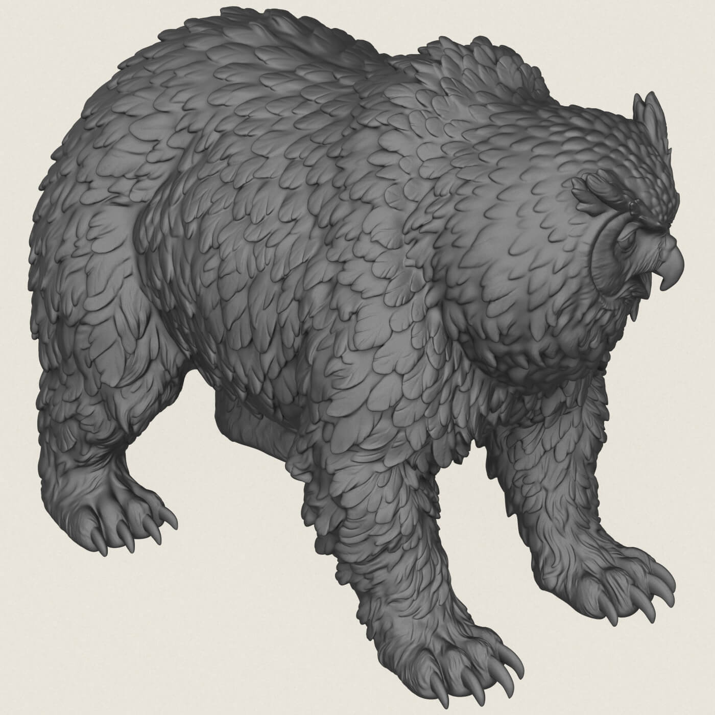 Owlbear Mythical Creature 3D Model