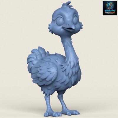 Stylized Baby Ostrich