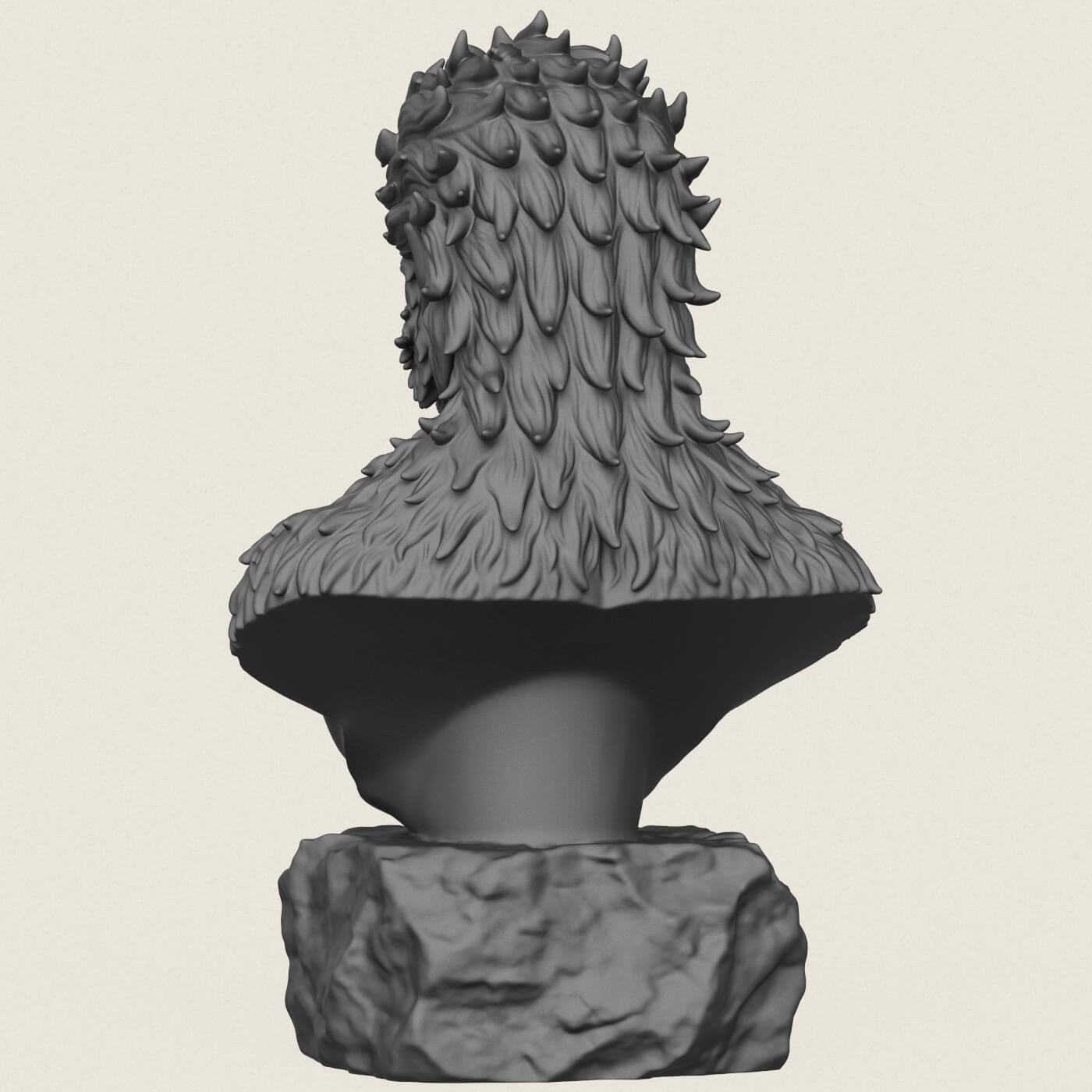 Werewolf Character Transformation Bust 3D Model