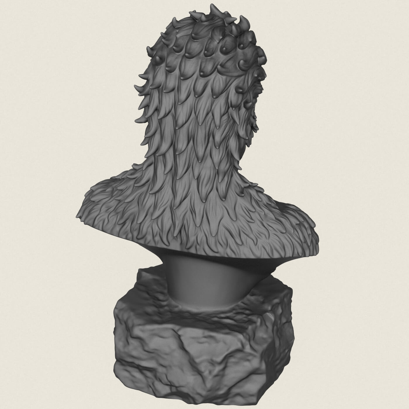 Werewolf Character Transformation Bust 3D Model