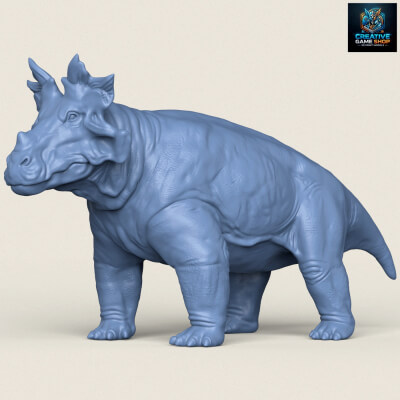 Wild Estemmenosuchus Dinosaur