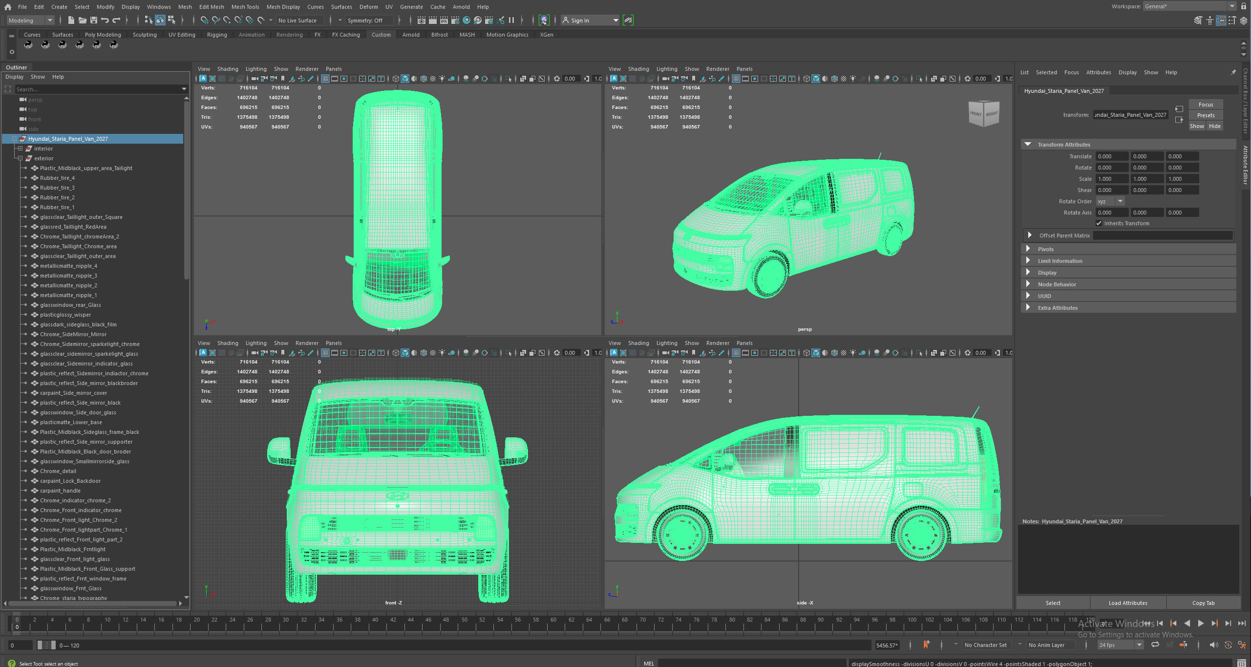 Hyundai Staria Panel Van 2027 3D Model