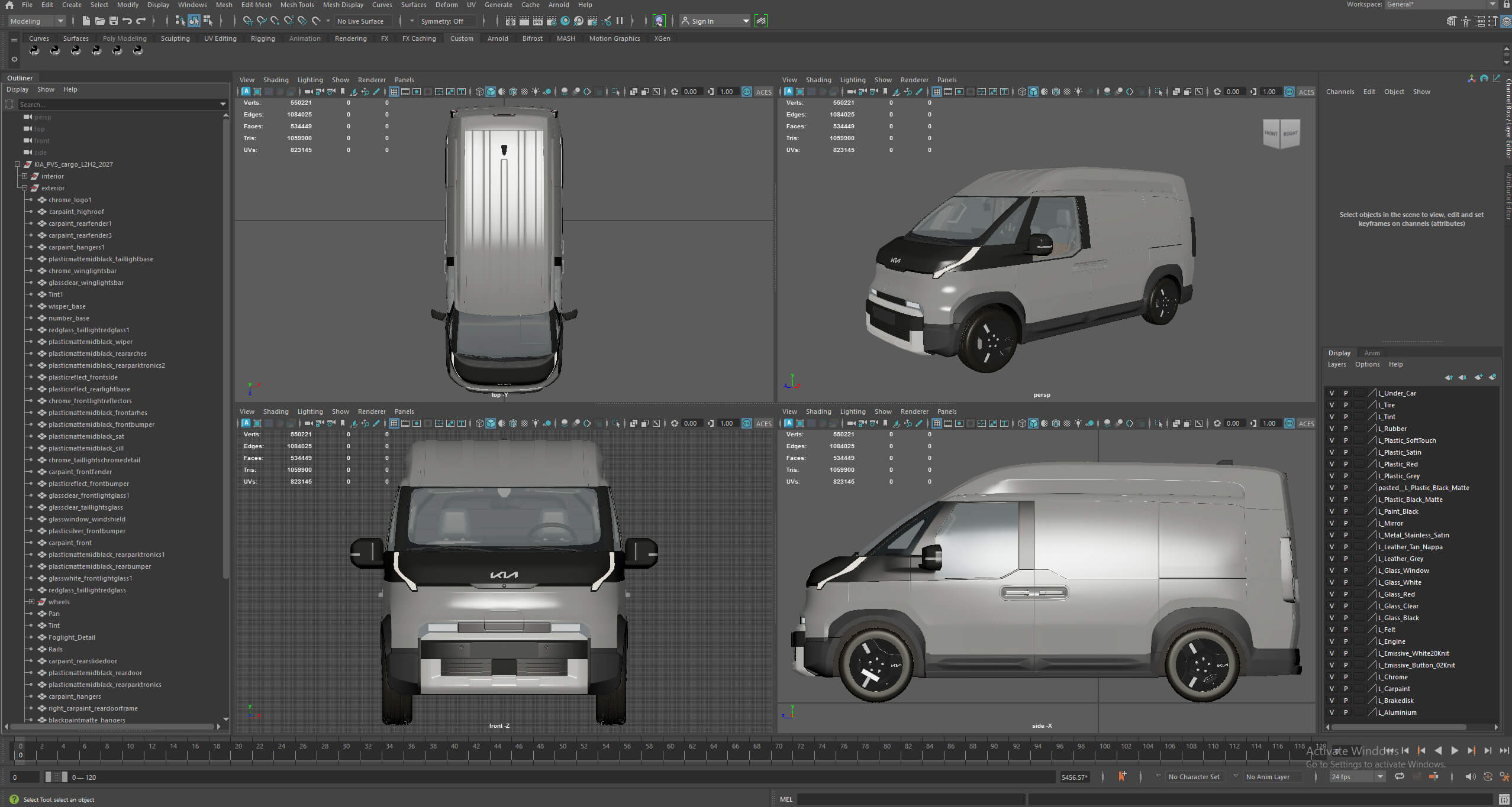 Kia PV5 Cargo L2H2 2027 3D Model