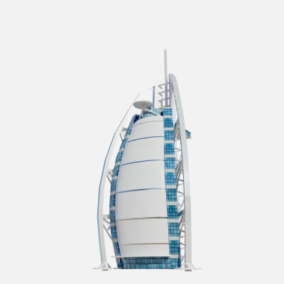 Burj Al Arab Dubai Low Poly 3D Model
