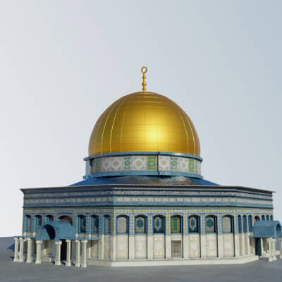 Dome of the Rock Low Poly 3D Model