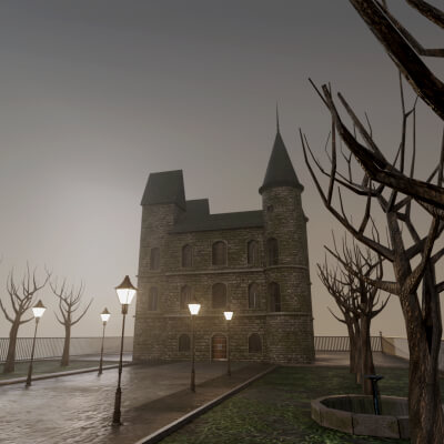 Haunted Castle Low Poly 3D Environment