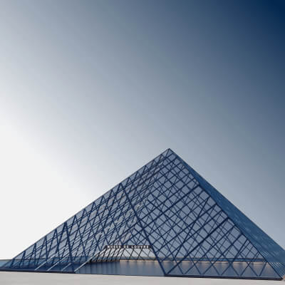 Louvre Museum Pyramid Paris Free Low Poly 3d Model