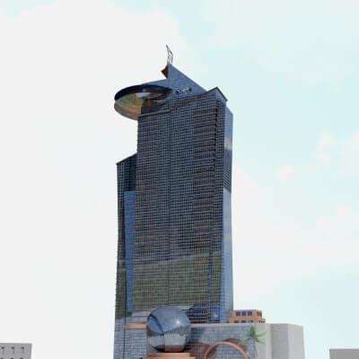 World Trade Center Doha Low Poly 3D Model