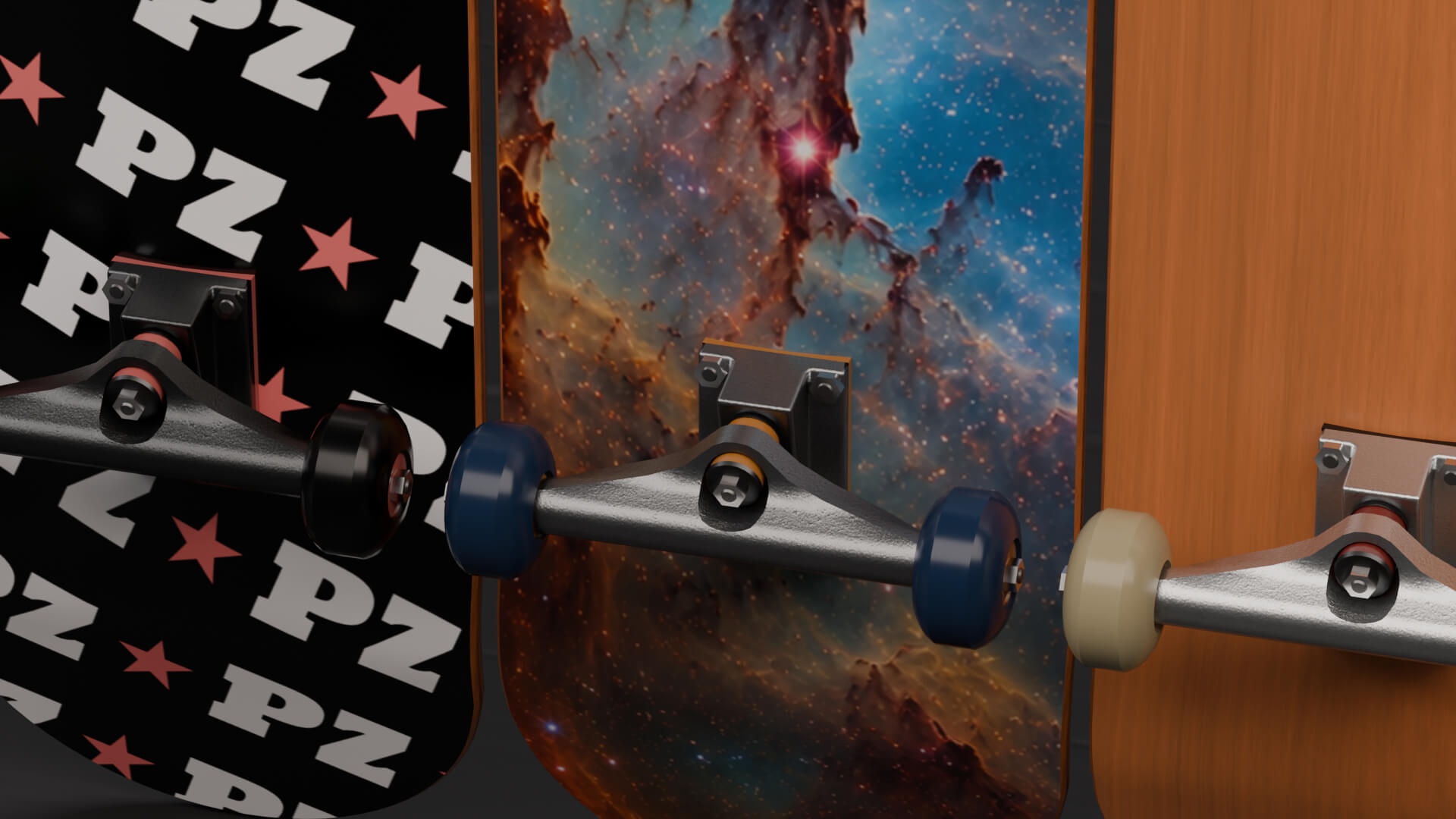 Skateboards 20 Designs Highly Customizable 3D Model