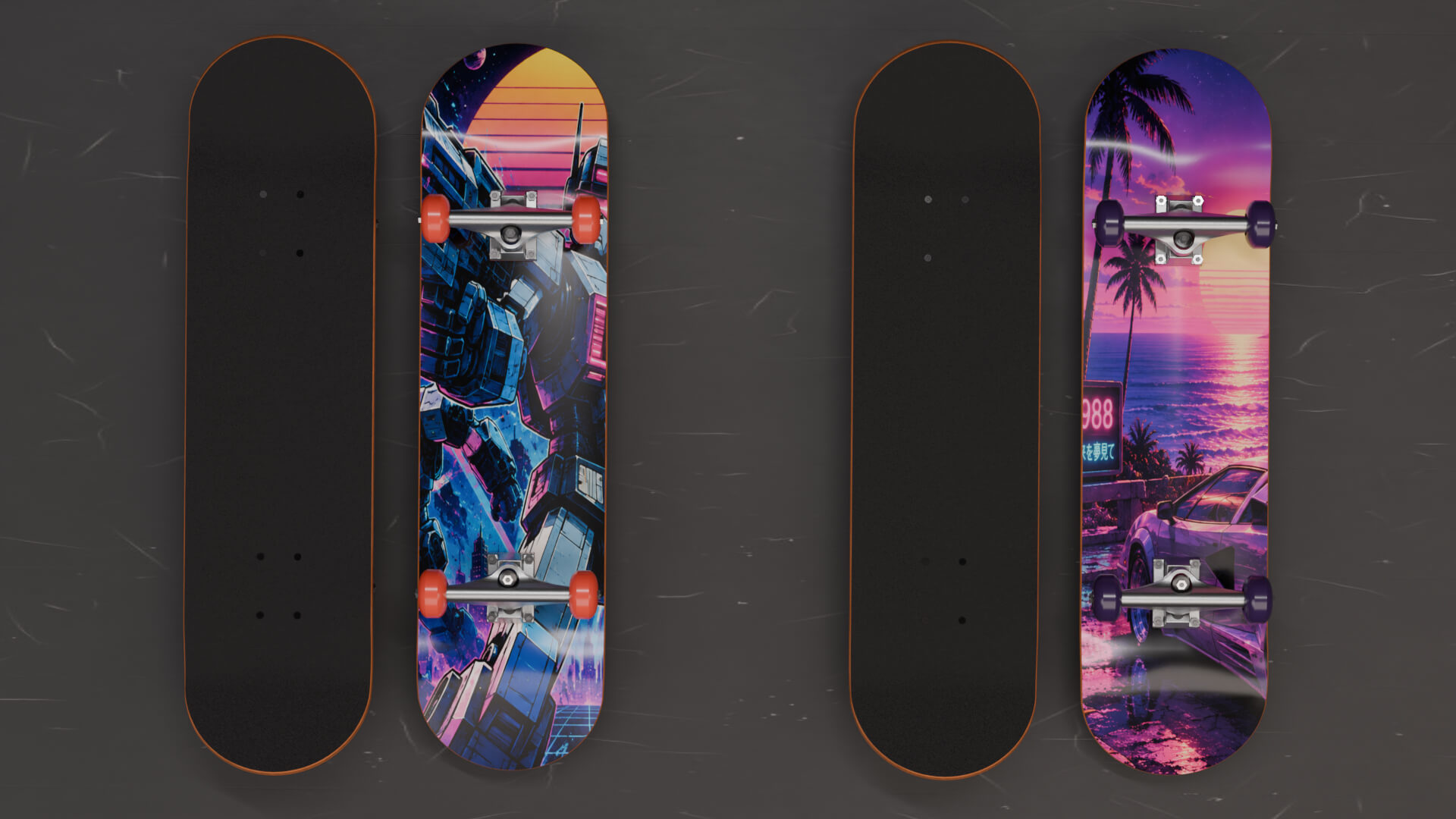 Skateboards 20 Designs Highly Customizable 3D Model