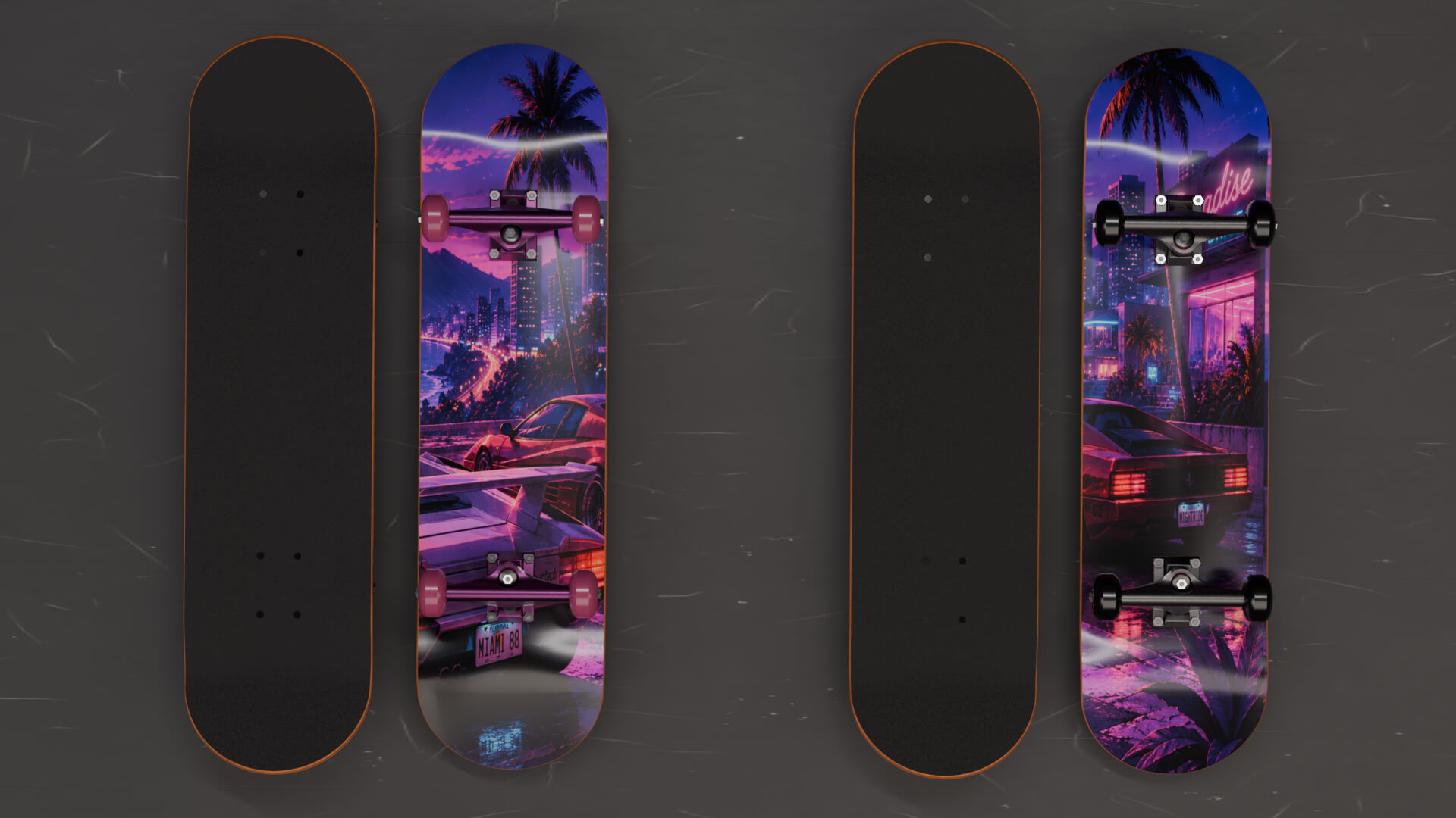 Skateboards 20 Designs Highly Customizable 3D Model