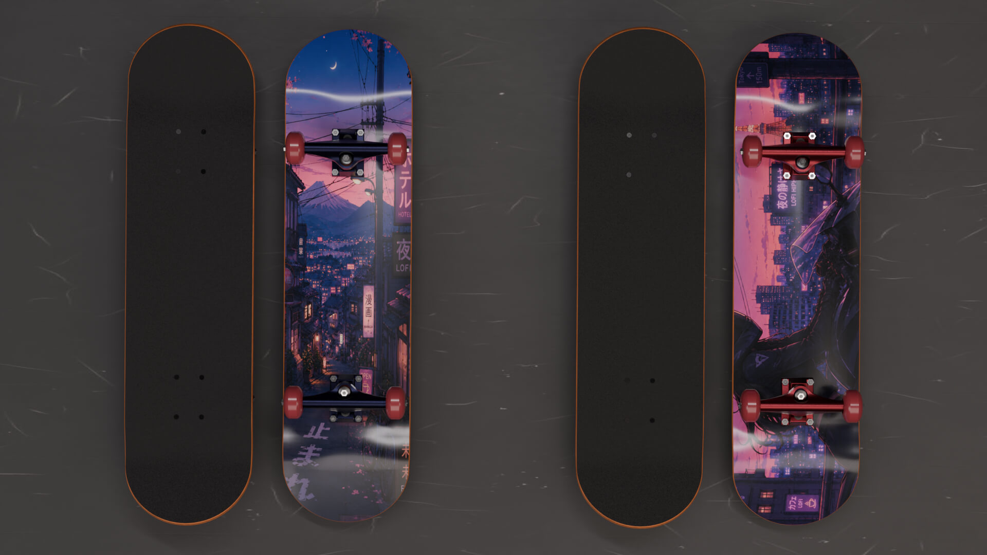 Skateboards 20 Designs Highly Customizable 3D Model