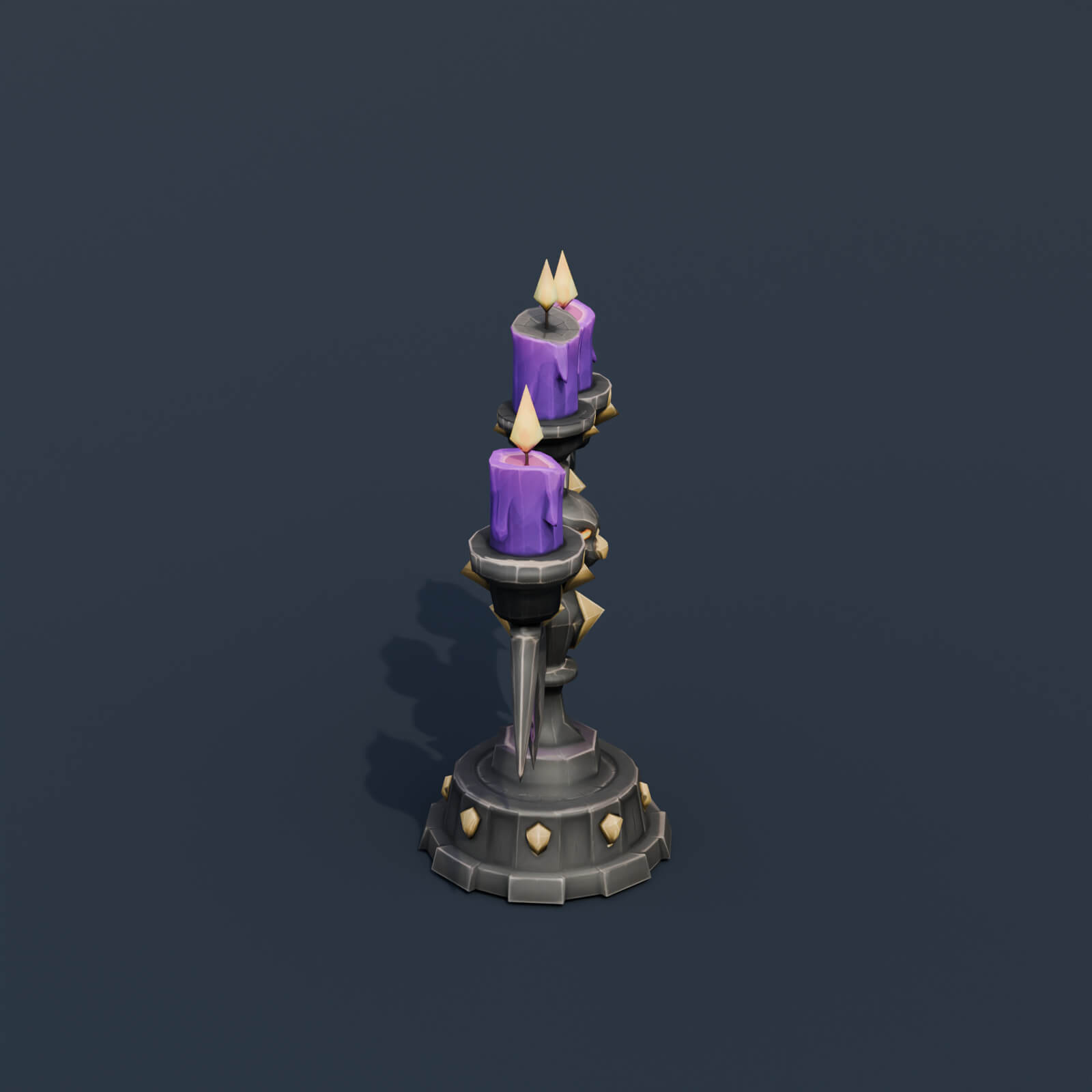 Stylized Low Poly Bat Candleholder 3D Model