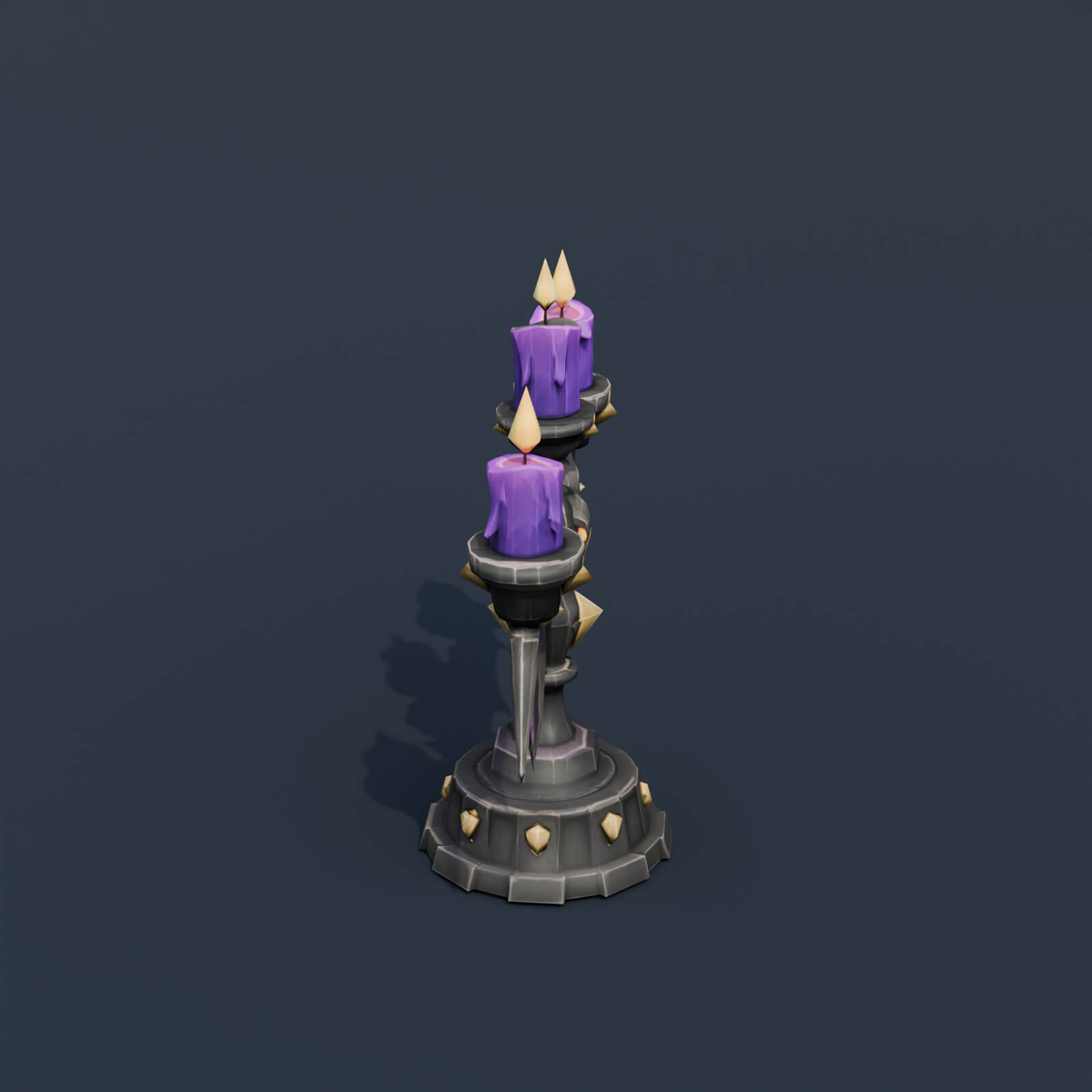 Stylized Low Poly Bat Candleholder 3D Model