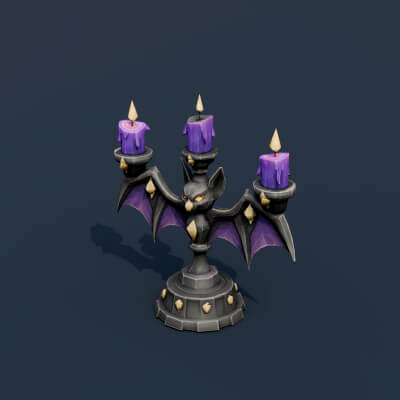 Stylized Low Poly Bat Candleholder