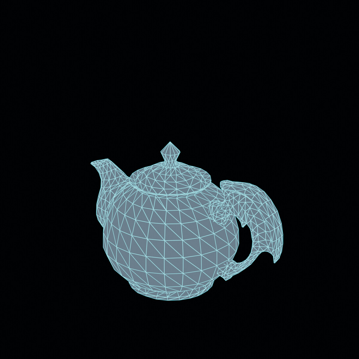 Stylized Low Poly Bat Handle Teapot 3D Model