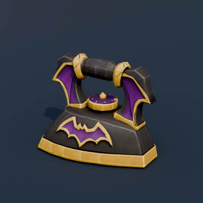 Stylized Low Poly Batwing Clothes Iron