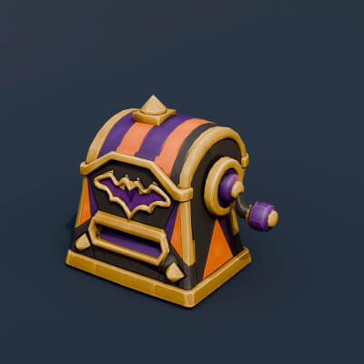 Stylized Low Poly Carnival Ticket Dispenser