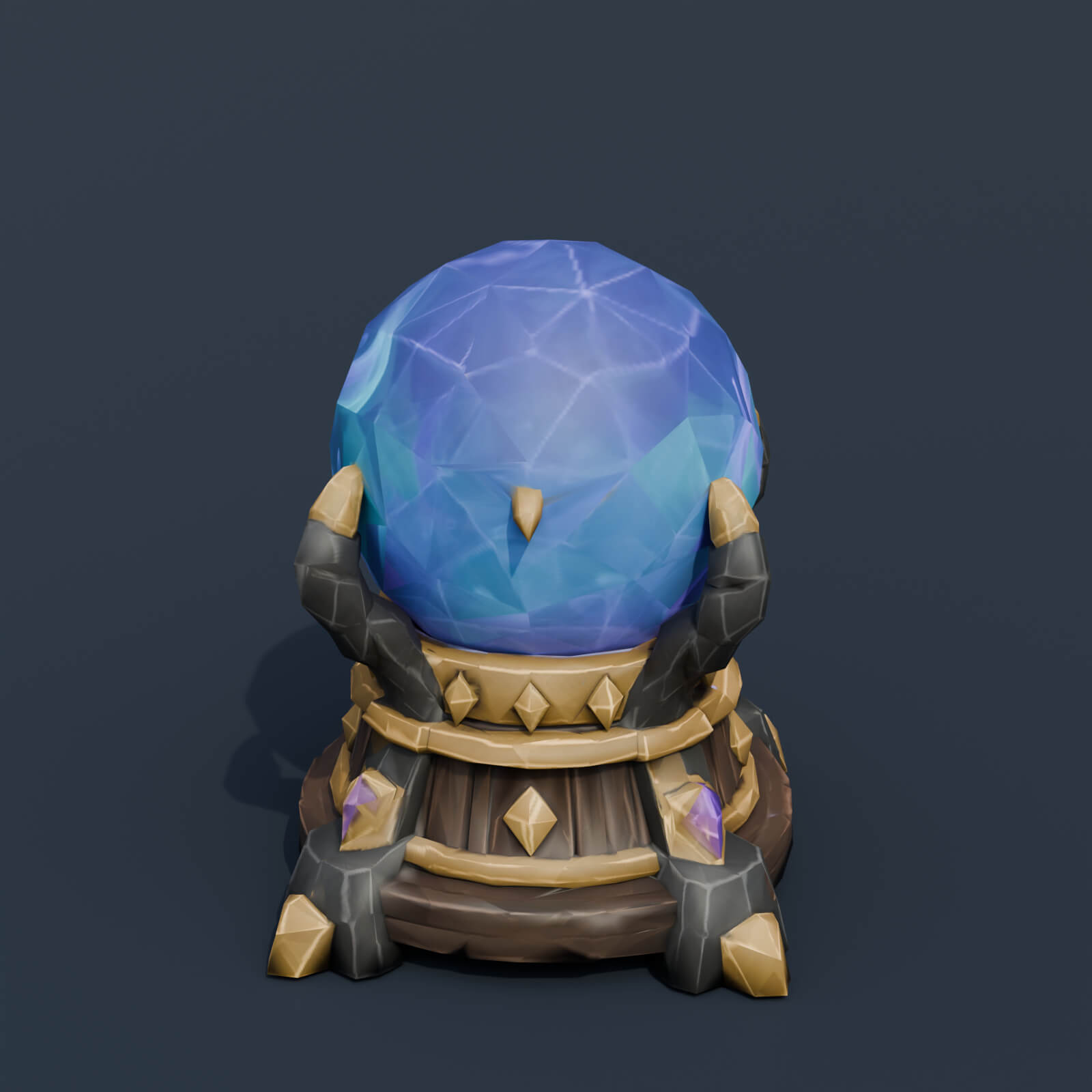 Stylized Low Poly Crystal Ball 3D Model